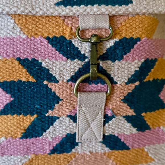 Multicolor Geometric Aztec Pattern Women's Backpack - Picture 5 of 10